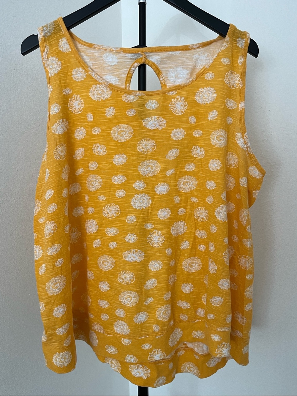 🌼  The Sweatshirt Project Sunshine Yellow Tank | Keyhole Back | Large
